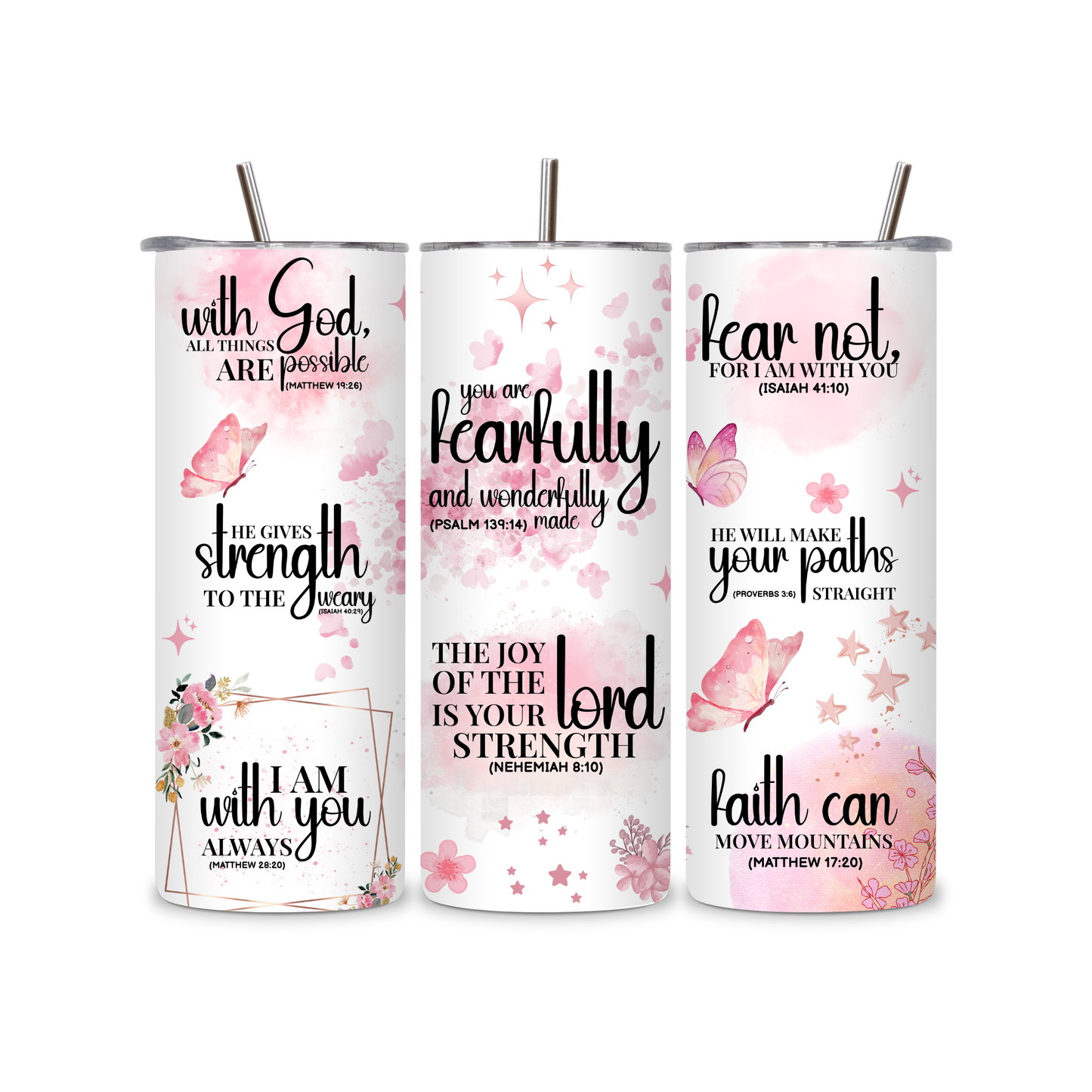 Inspirational Bible Verse Tumbler