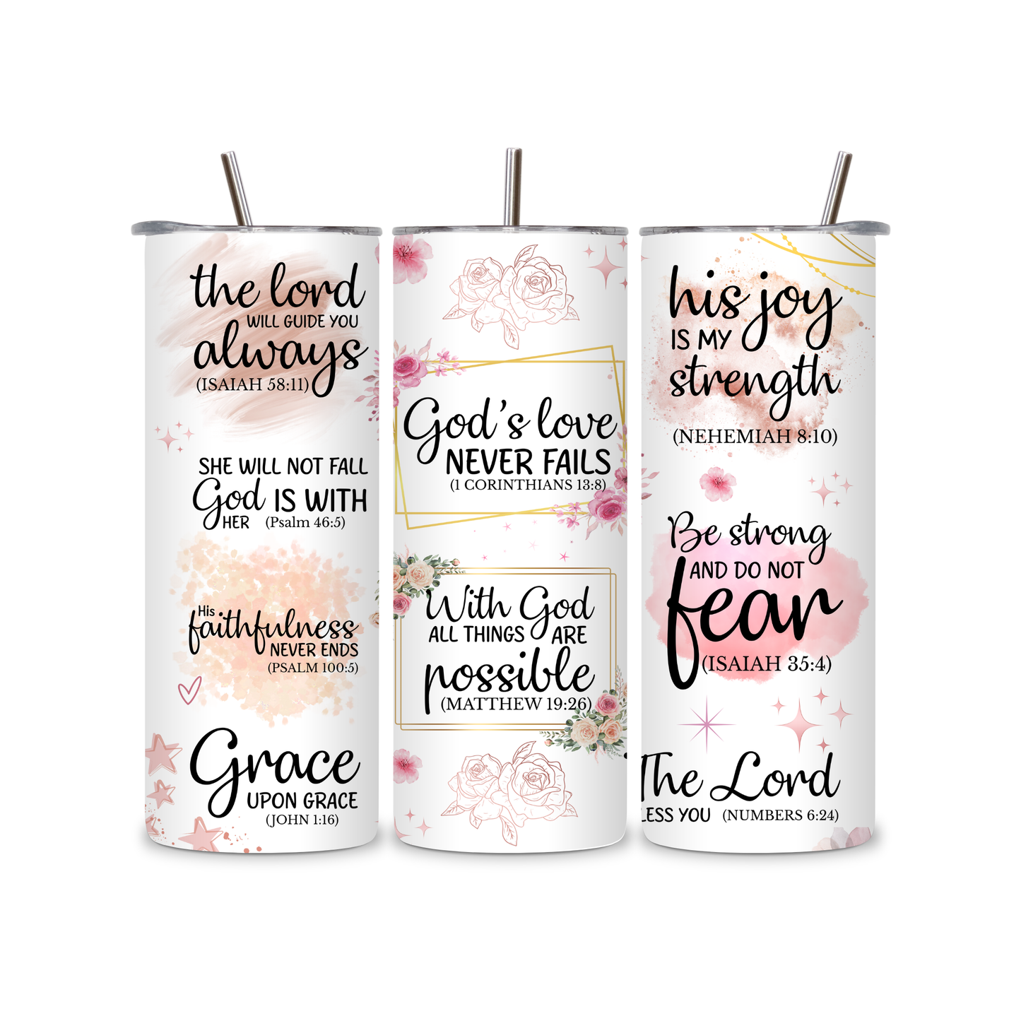 Inspirational Bible Verse Tumbler