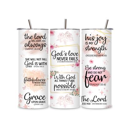 Inspirational Bible Verse Tumbler