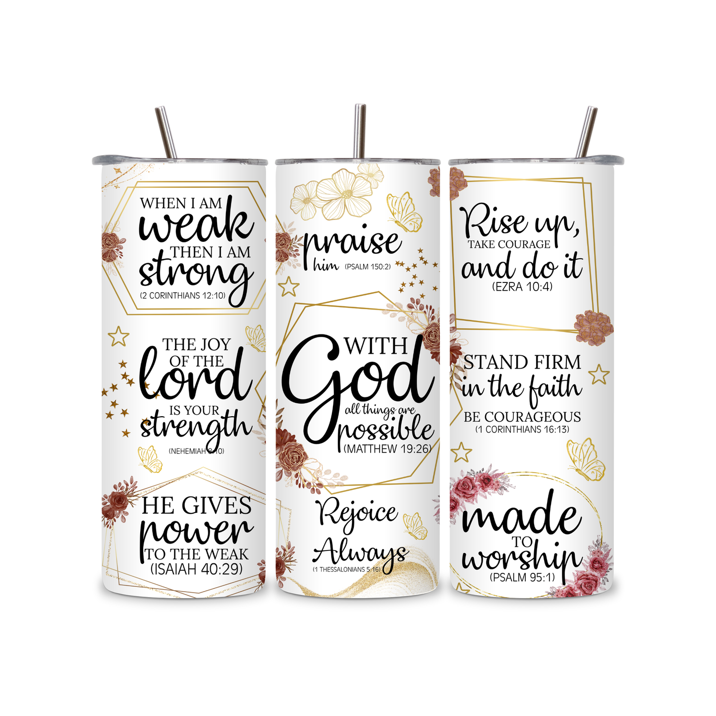 Inspirational Bible Verse Tumbler