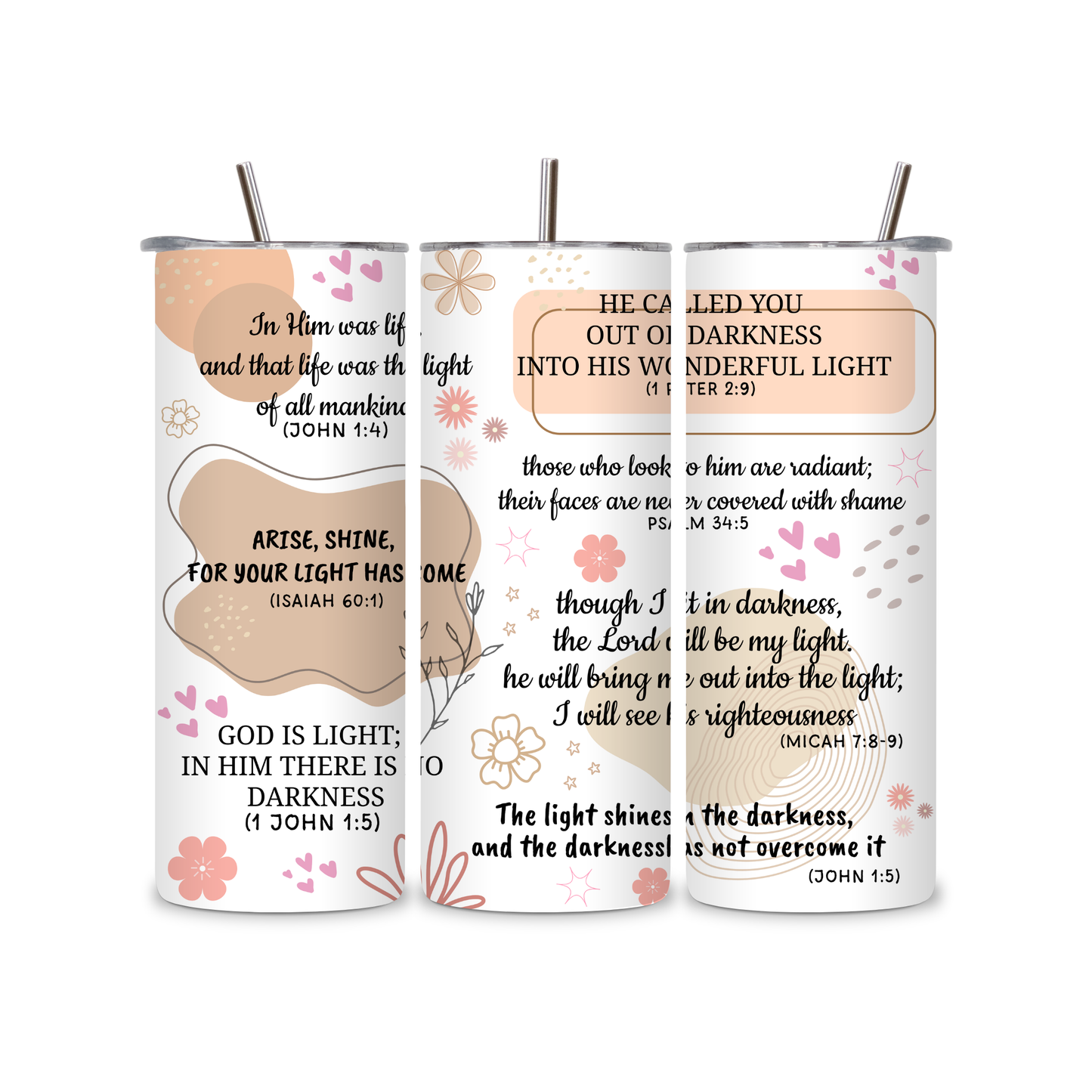 Inspirational Bible Verse Tumbler