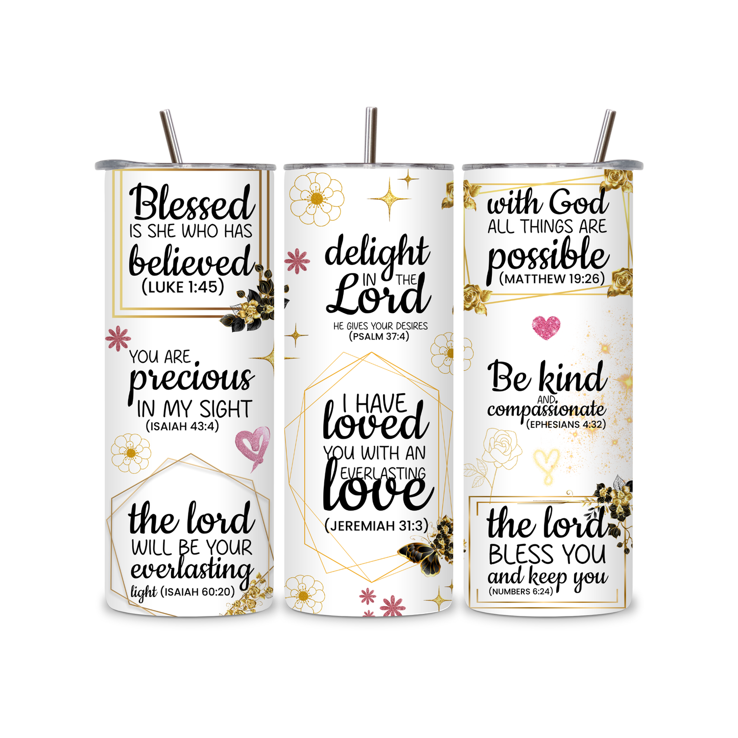 Inspirational Bible Verse Tumbler