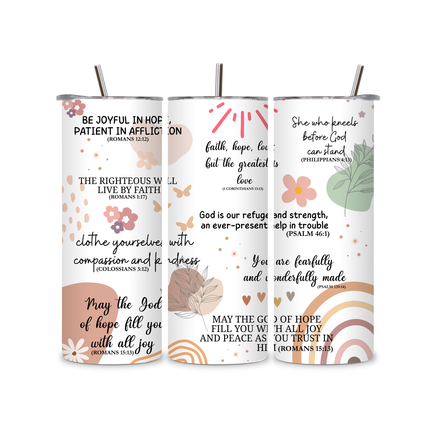 Inspirational Bible Verse Tumbler