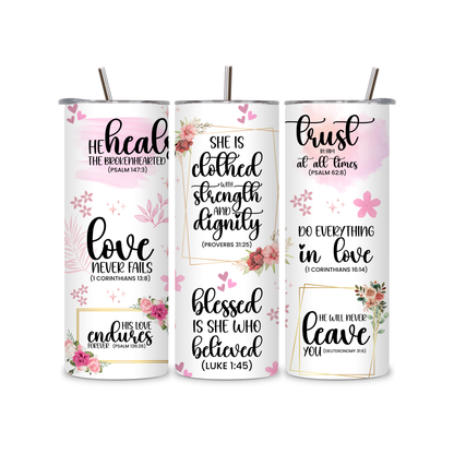 Inspirational Bible Verse Tumbler