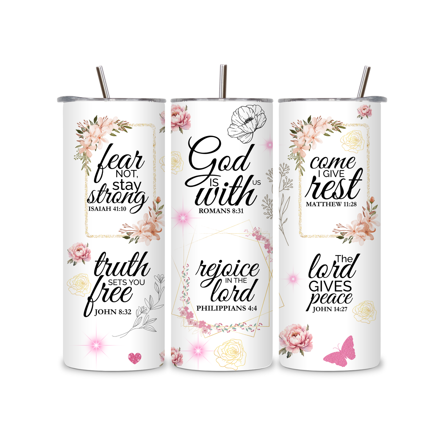 Inspirational Bible Verse Tumbler