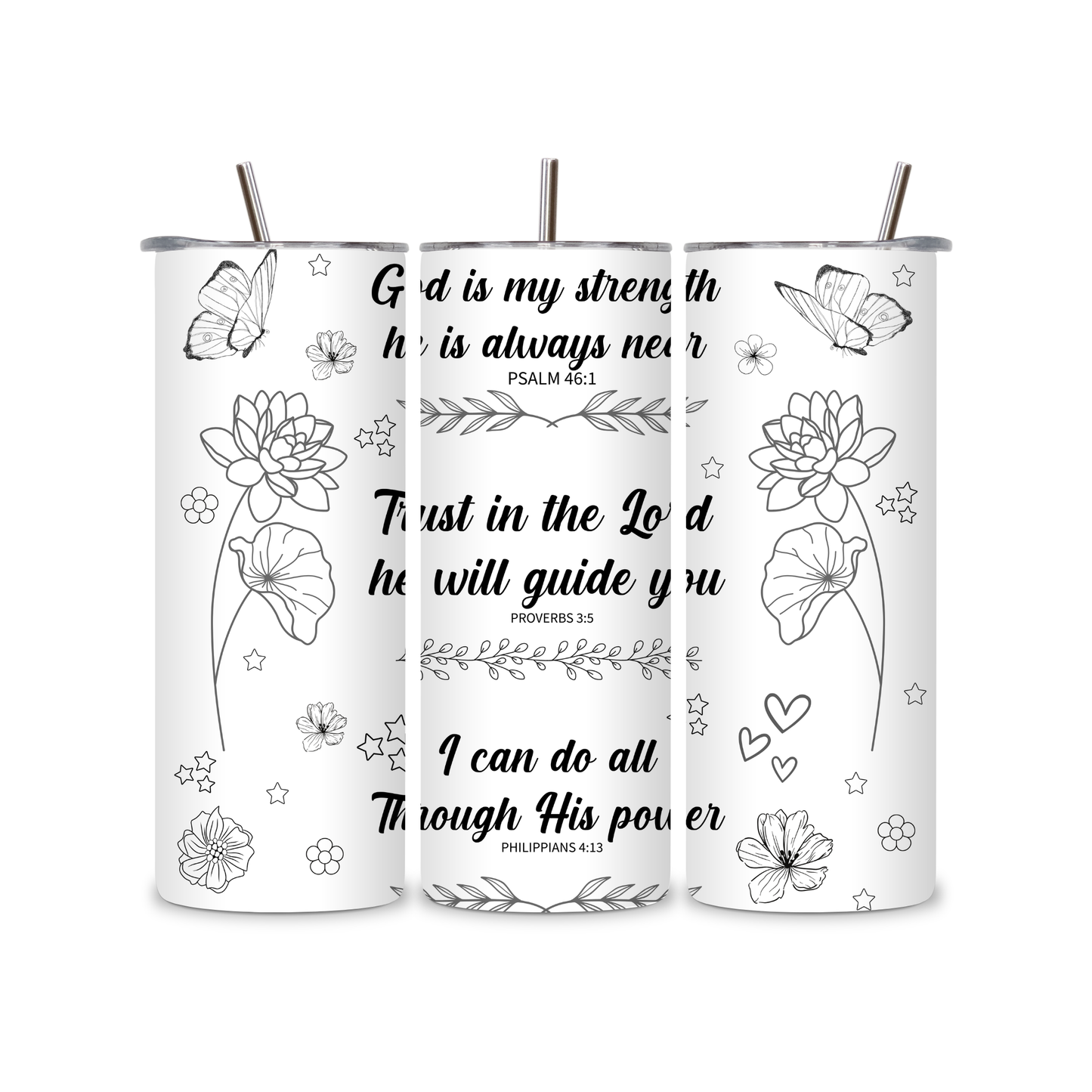 Inspirational Bible Verse Tumbler