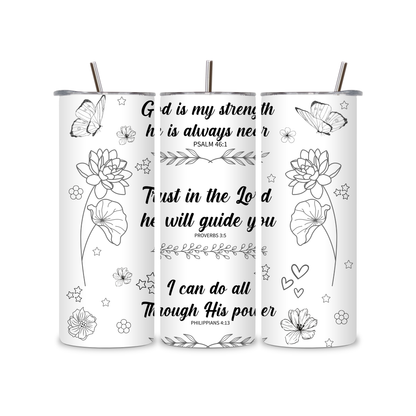 Inspirational Bible Verse Tumbler
