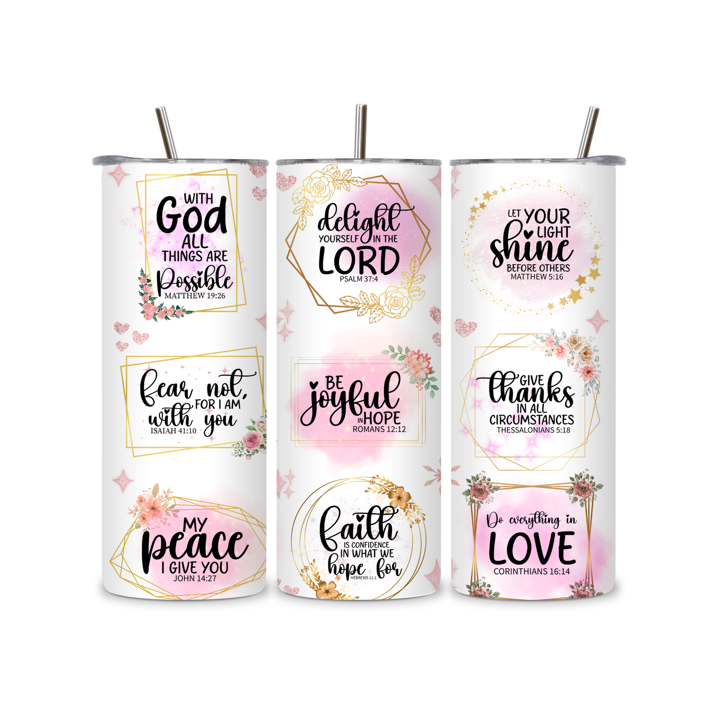 Inspirational Bible Verse Tumbler