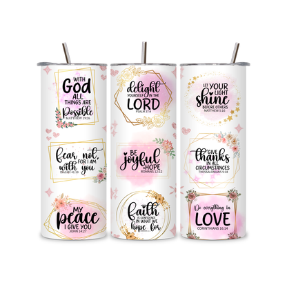 Inspirational Bible Verse Tumbler
