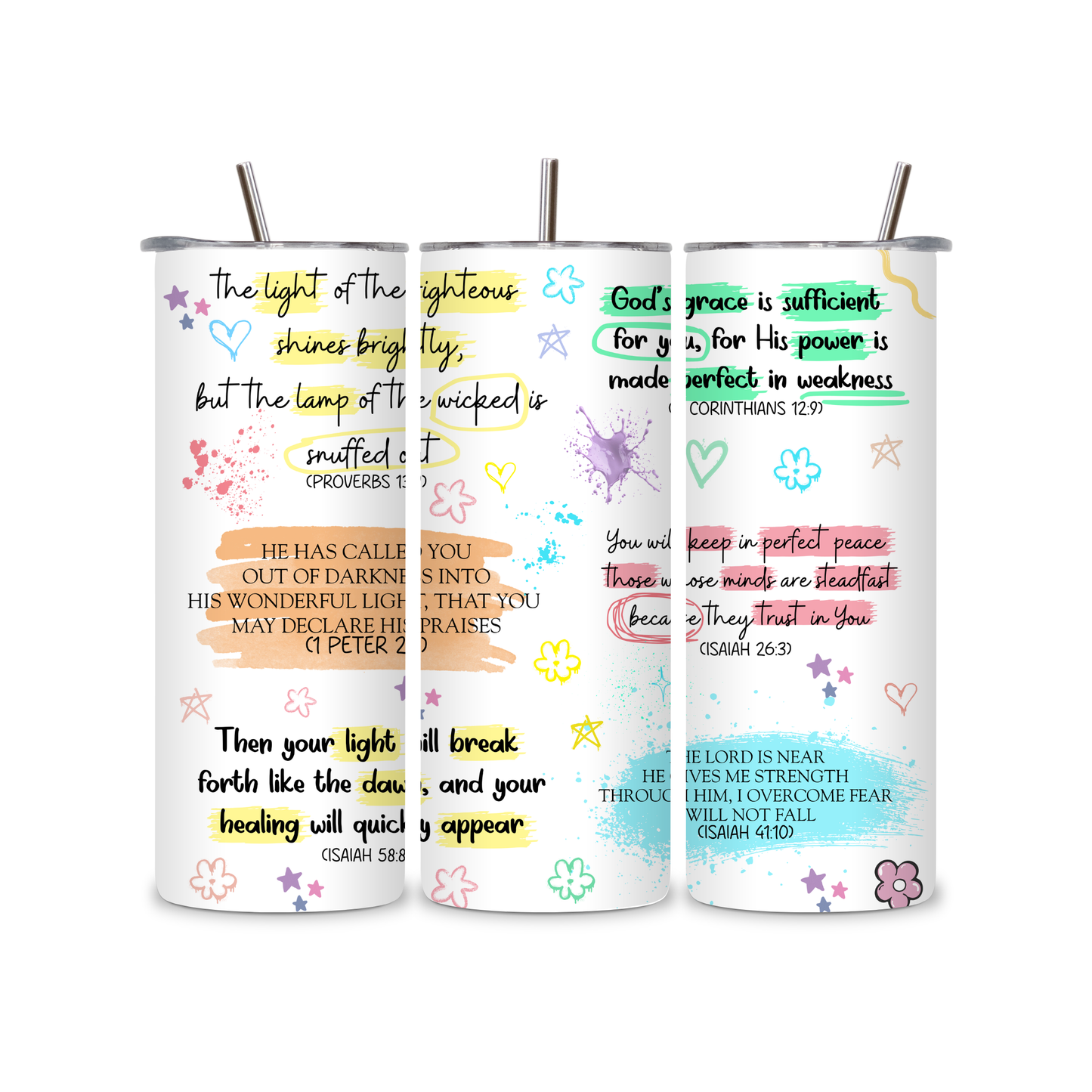 Inspirational Bible Verse Tumbler